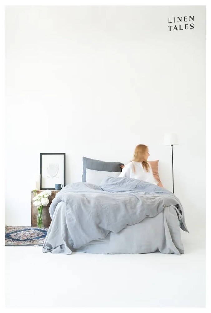 Светлосива ленена калъфка за възглавница , 70 x 90 cm - Linen Tales