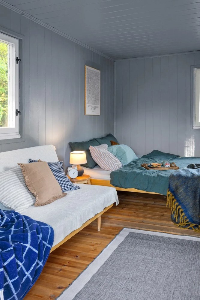 Тъмнозелено спално бельо за двойно легло 200x200 cm - Linen Tales