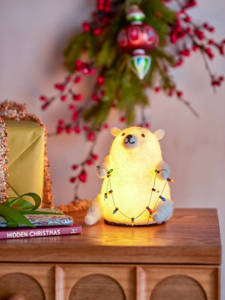 Бяла светлинна декорация Wally – Bloomingville