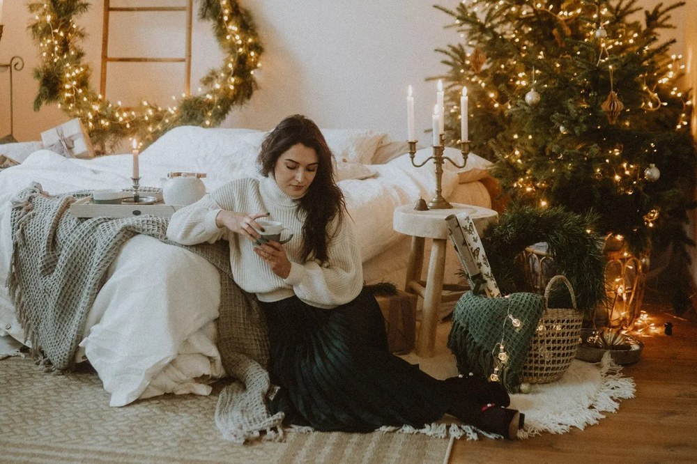 Бежов вълнен килим Nature, ⌀ 110 cm - Bloomingville