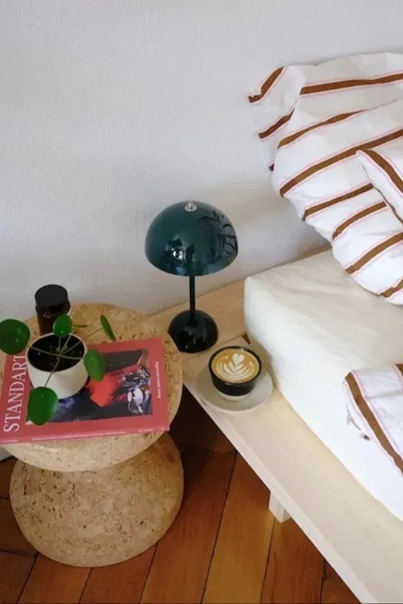 Двойно легло от борова дървесина с решетка 180x200 cm Japan - Karup Design