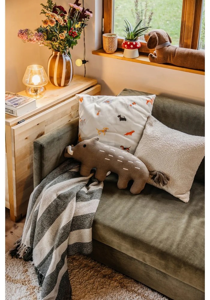 Тъмнозелен велурен разтегателен диван Olan - Innovation