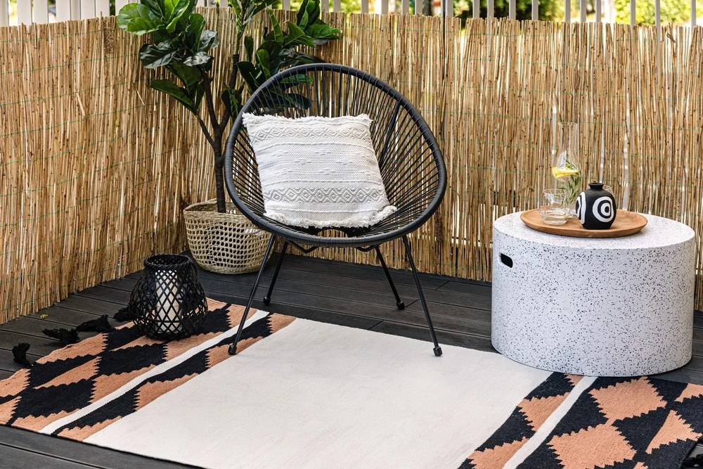 Черен градински стол от изкуствен ратан Avocado - Bonami Selection