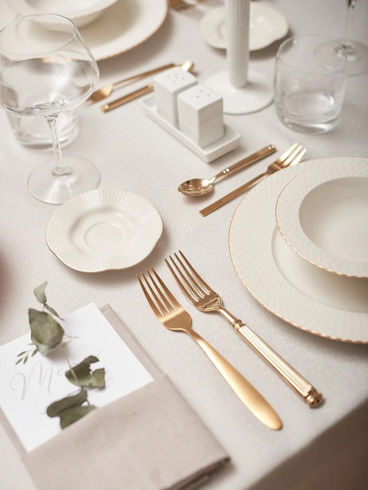 Прибори за хранене от неръждаема стомана в златисто 4 броя - Bloomingville