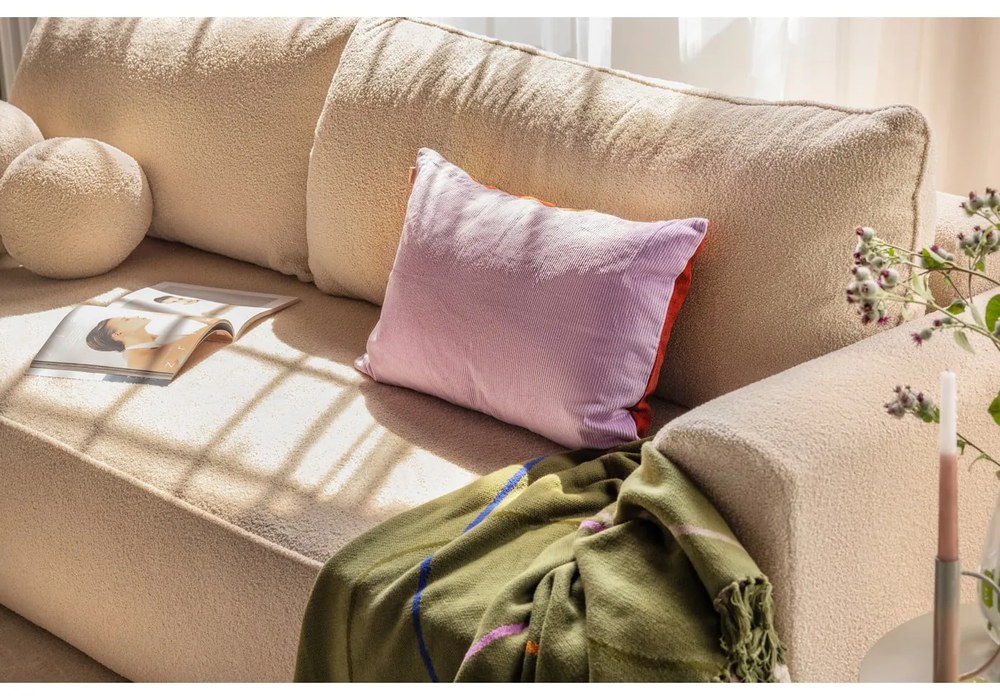 Бежов разтегателен диван от букле 247 cm Quinoa – Bonami Selection