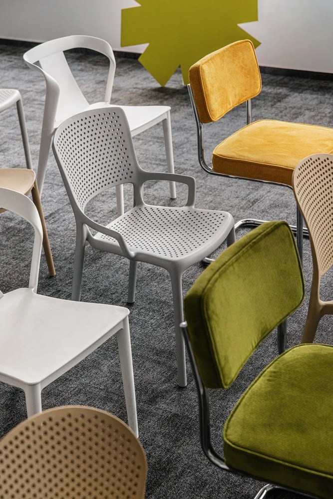 Жълт велурен трапезен стол Rupert – Unique Furniture