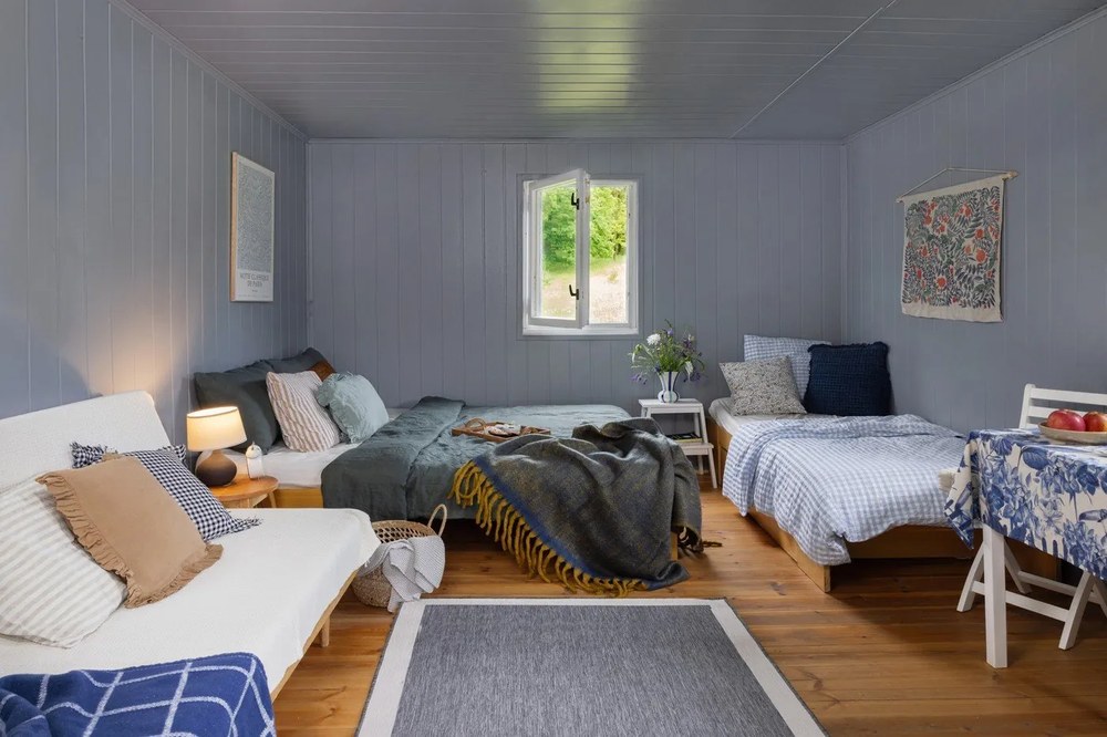 Тъмнозелено спално бельо за двойно легло 200x200 cm - Linen Tales