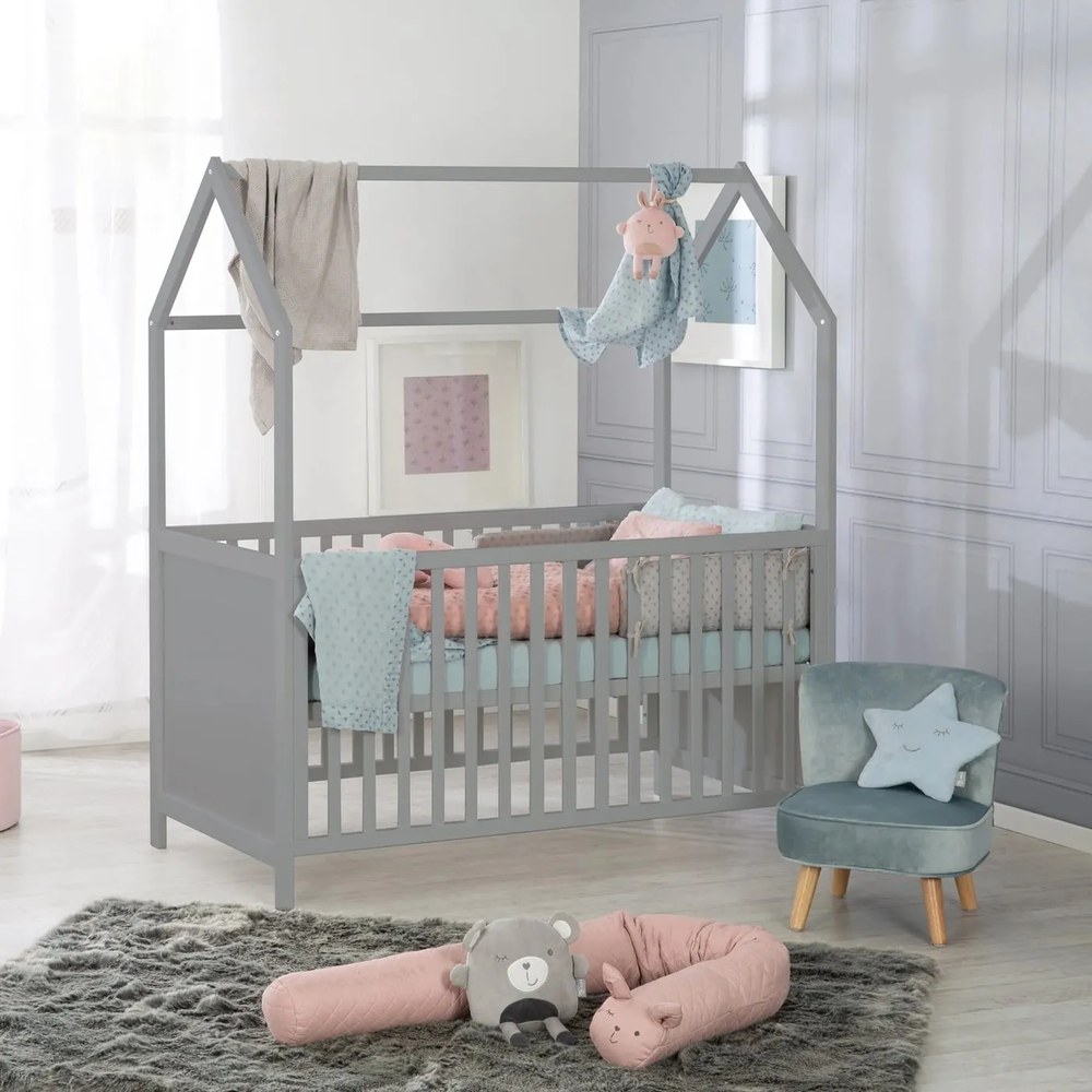 Светлосиньо кадифе бебешки стол Lil Sofa - Roba