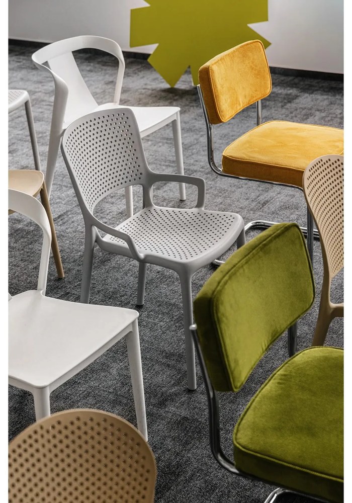 Жълт велурен трапезен стол Rupert – Unique Furniture