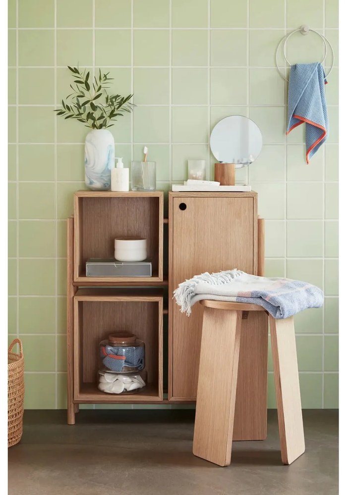 Синя памучна кърпа за чай Thea, 40 x 60 cm - Hübsch