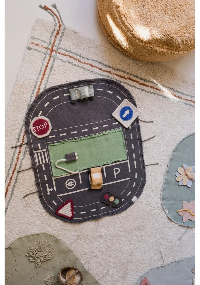 Кремав ръчно изработен памучен килим подходящ за пране 90x130 cm Cuisine Natural – Lorena Canals