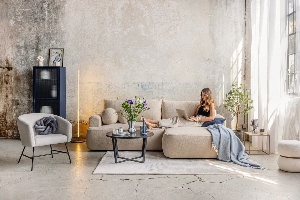 Син свещник, височина 22 cm Bess - Bloomingville