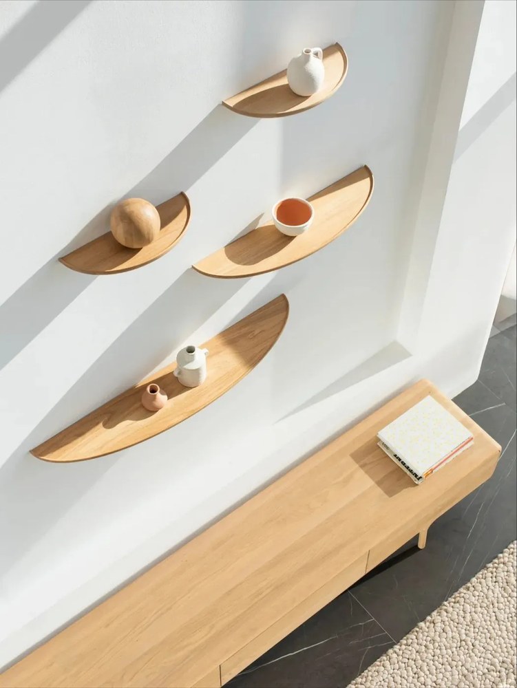 Рафтове от дъбова дървесина в естествен цвят Mu - Gazzda