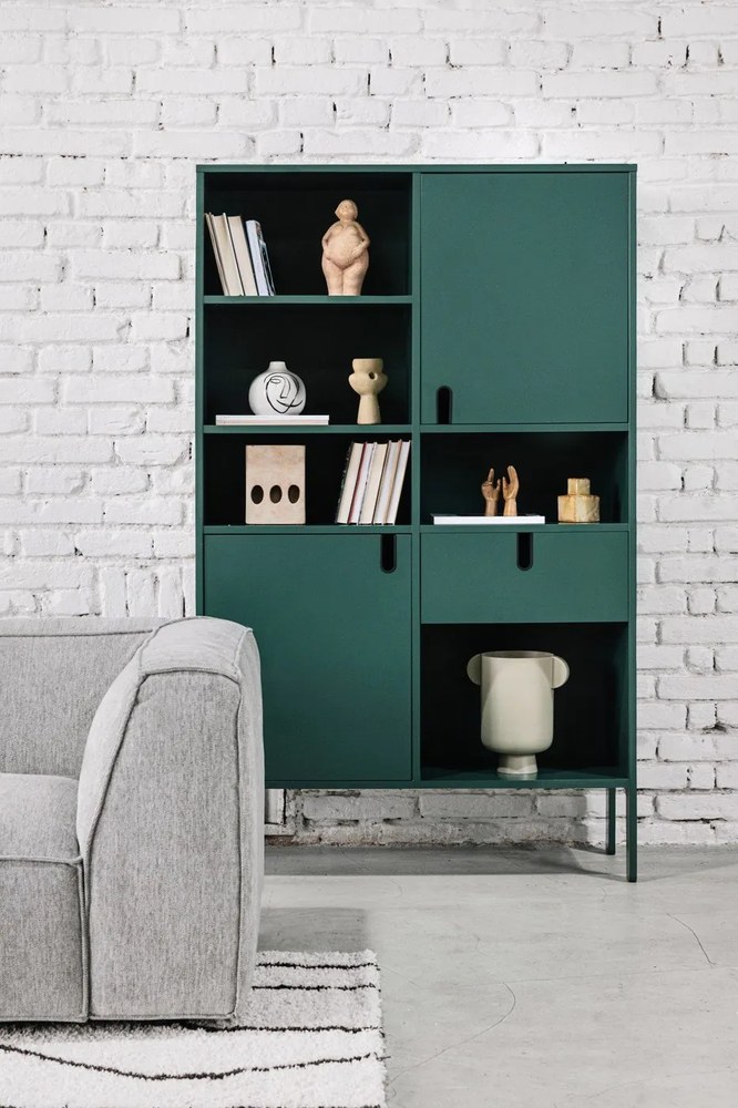 Сива метална ваза, височина 29 cm Irie - Bloomingville