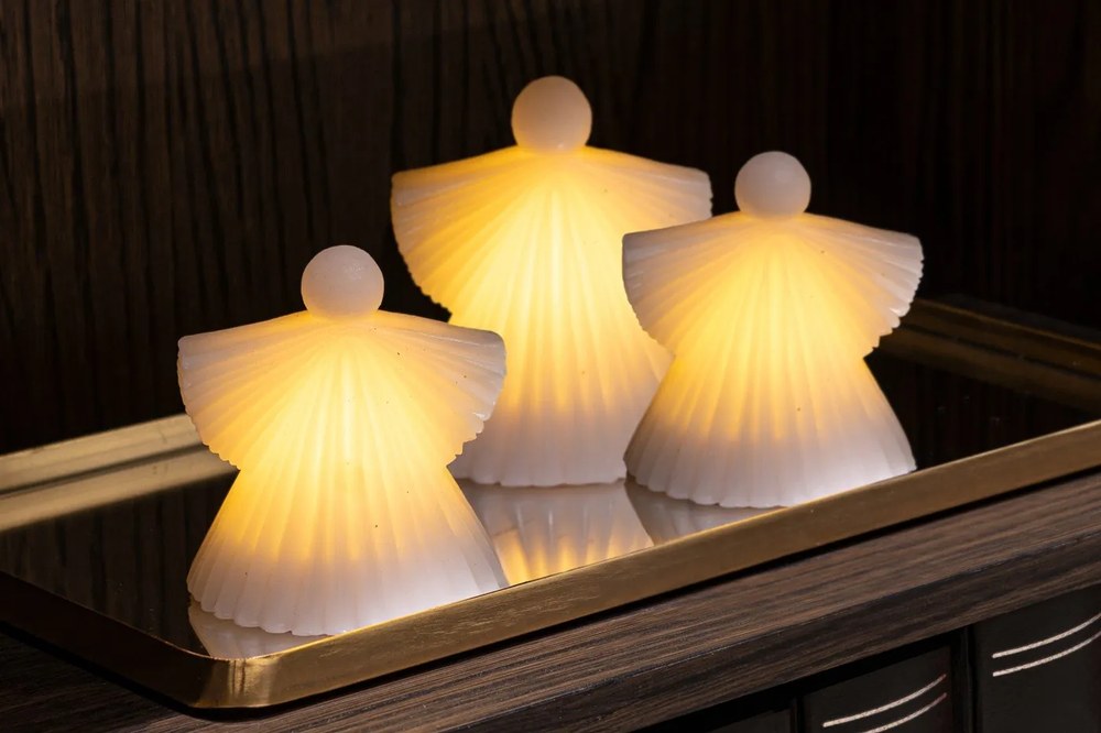 Бели светлинни декорации в комплект от 2 бр. ø 9 см Asta - Sirius