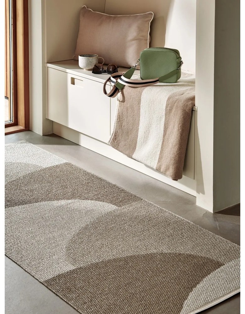 Бежова пътека за открито и закрито 70x180 cm Hill Dark Linen – Pappelina