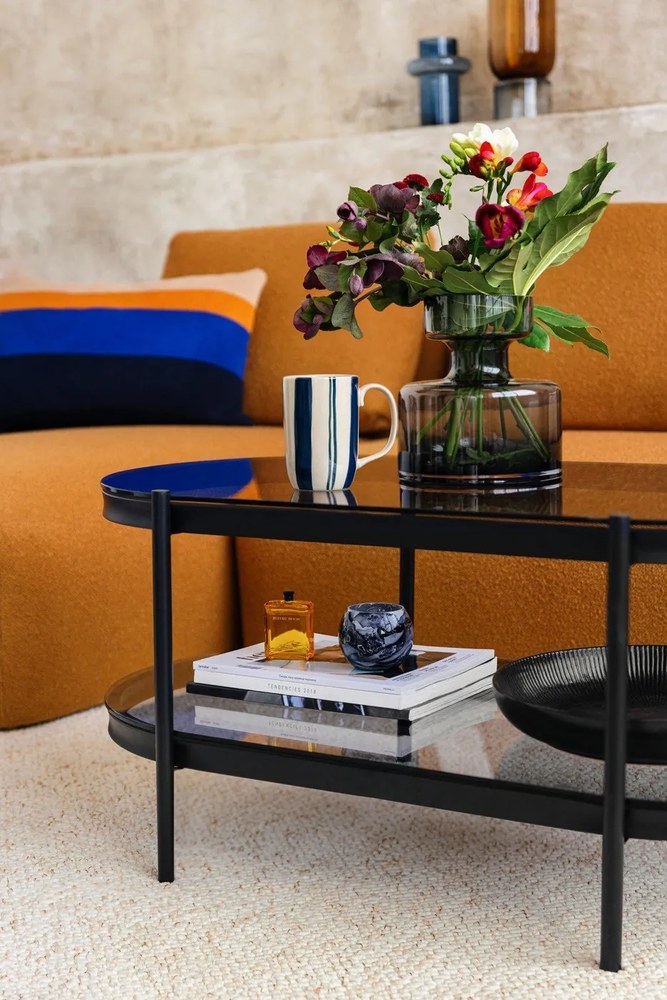 Ъглов диван от плат букле в цвят горчица (ляв ъгъл) Imola – Bonami Selection