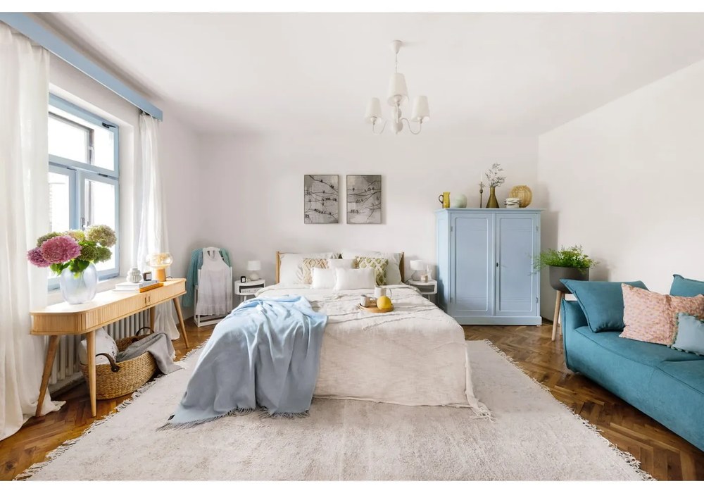 Кремава памучна покривка за двойно легло 250x260 cm Sahara - Tiseco Home Studio