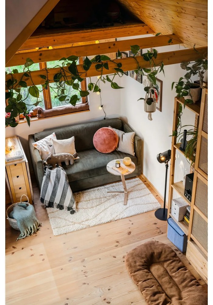 Оранжева декоративна възглавница от микрофибър Marshmallow, ø 40 cm - Tiseco Home Studio