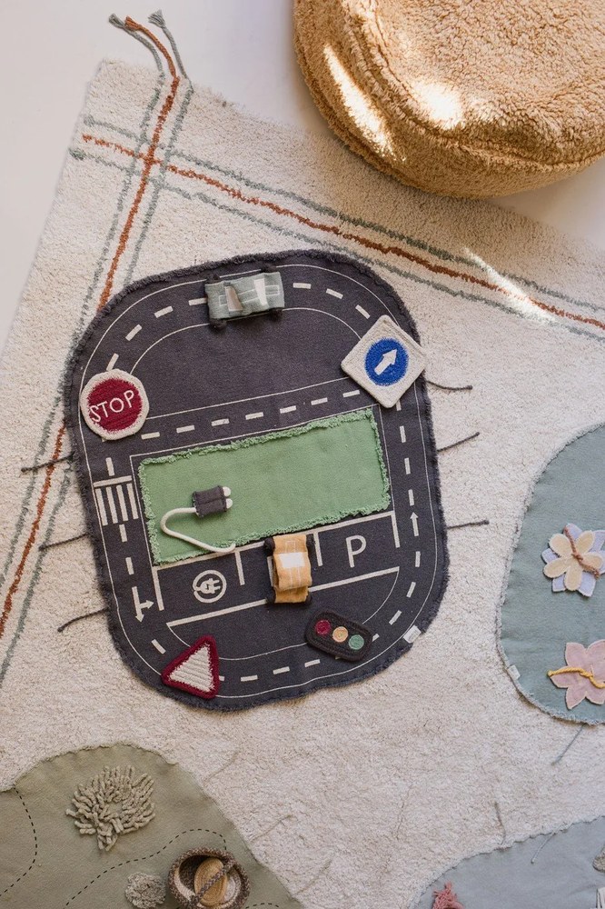 Кремав ръчно изработен памучен килим подходящ за пране 90x130 cm Cuisine Natural – Lorena Canals