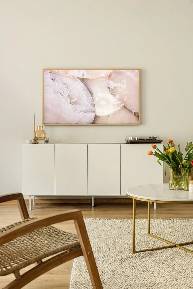 Бяла кръгла маса за кафе ø 80 cm Alisma - Actona