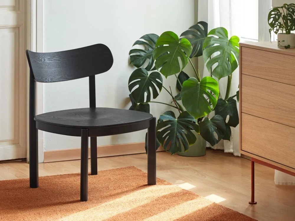 Черен трапезен стол в декор от пепел Nara - Teulat