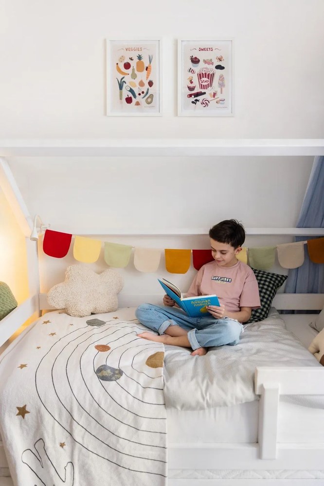 Светлосиньо единично детско спално бельо от органичен памук 140x200 cm Classic Stripes Blue – Cam Cam Copenhagen