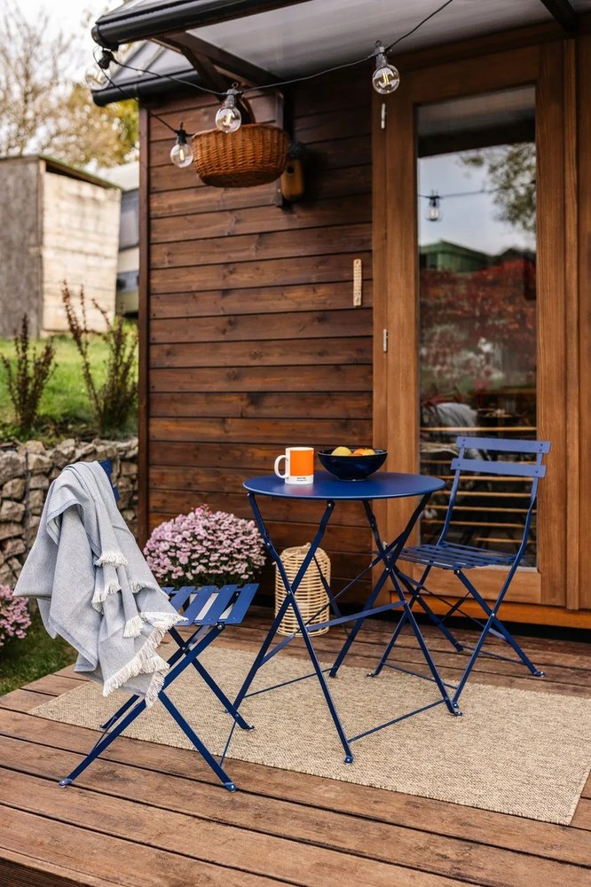 Синьо одеяло със съдържание на памук Лято , 140 x 180 cm Linen - Euromant