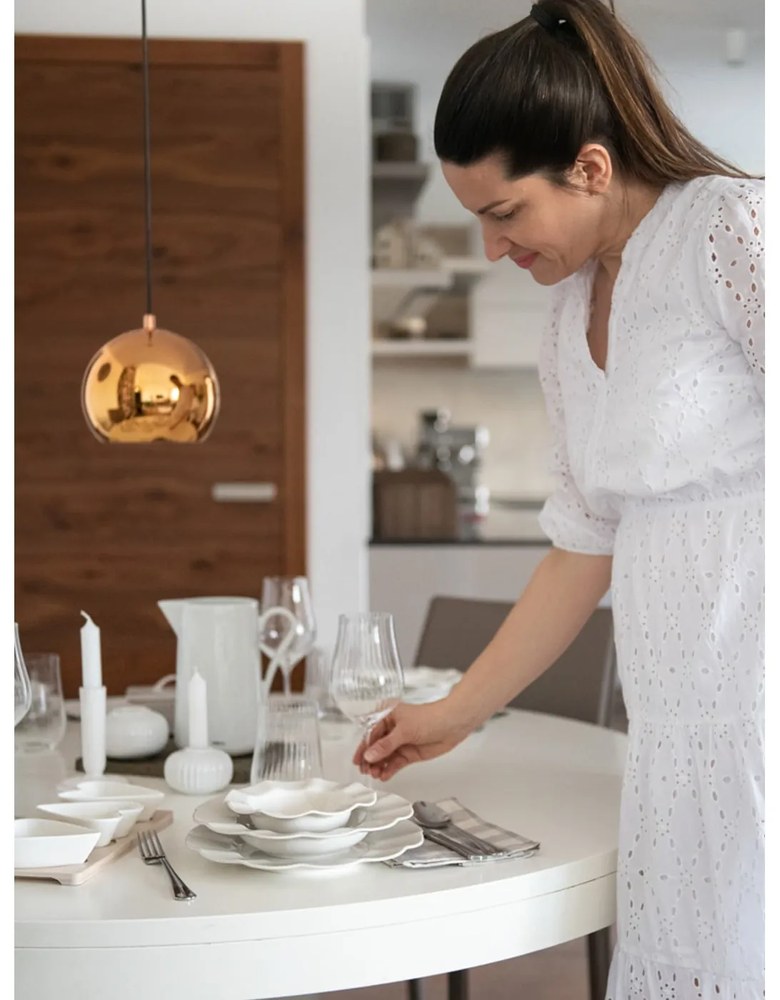 Бял порцеланов свещник Hammershoi за чаена свещ, ⌀ 10 cm Hammershøi - Kähler Design