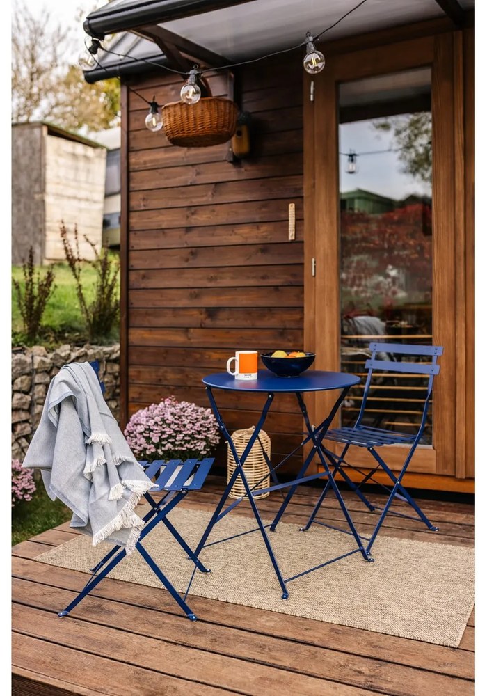 Синьо одеяло със съдържание на памук Лято , 140 x 180 cm Linen - Euromant