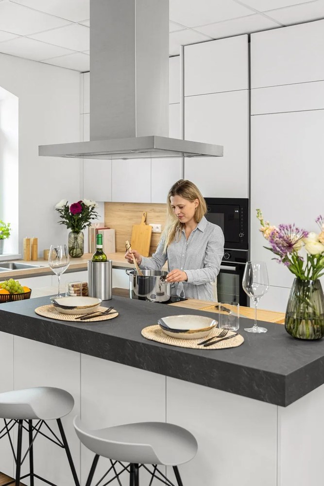 Ваза от сиво стъкло Lara, височина 28 cm - Hübsch