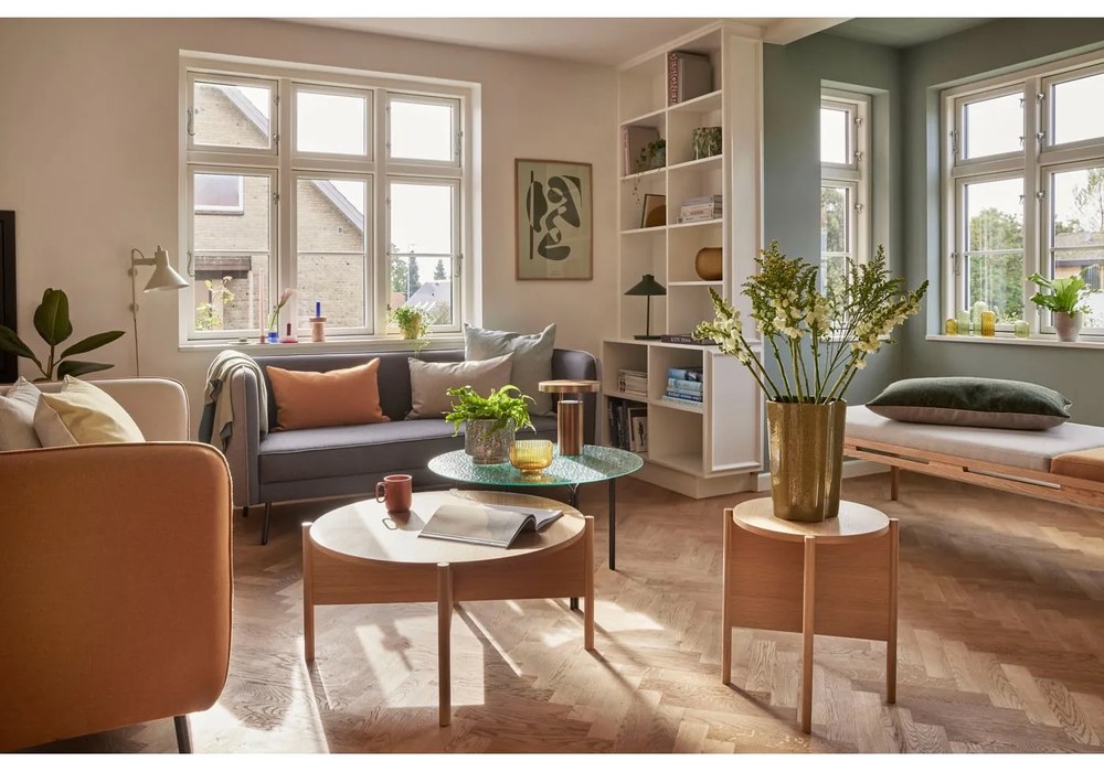 Кръгла масичка за кафе от декор от дъб в естествен цвят ø 86 cm Heritage – Hübsch