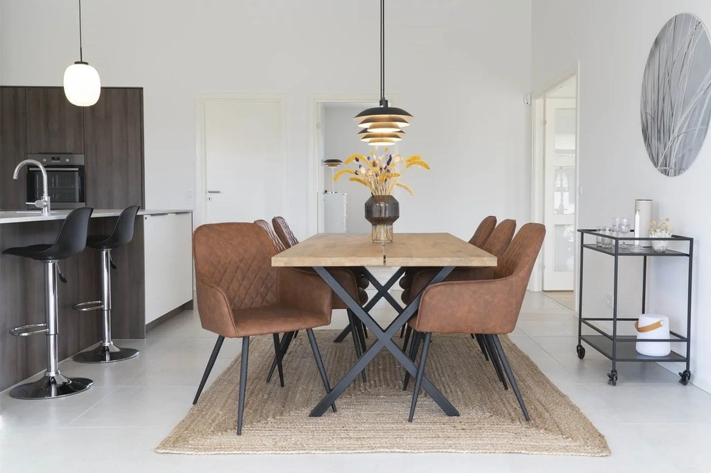 Трапезна маса с плот от масивен дъб , 140 x 95 cm Toulon - House Nordic