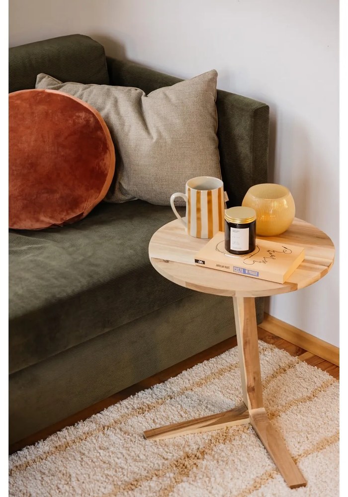 Оранжева декоративна възглавница от микрофибър Marshmallow, ø 40 cm - Tiseco Home Studio