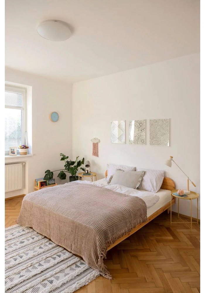 Бежово/кремаво фланелено спално бельо за единично легло 135x200 cm - Catherine Lansfield