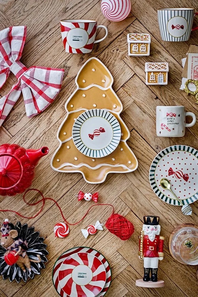 Стъклени Коледни украси в комплект от ръчна изработени 3 бр. 6 cm Festive – Bloomingville