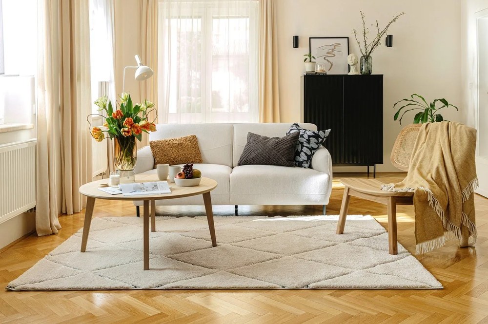 Сиво-кафяво каре със съдържание на памук , 140 x 180 cm Skyline - Euromant