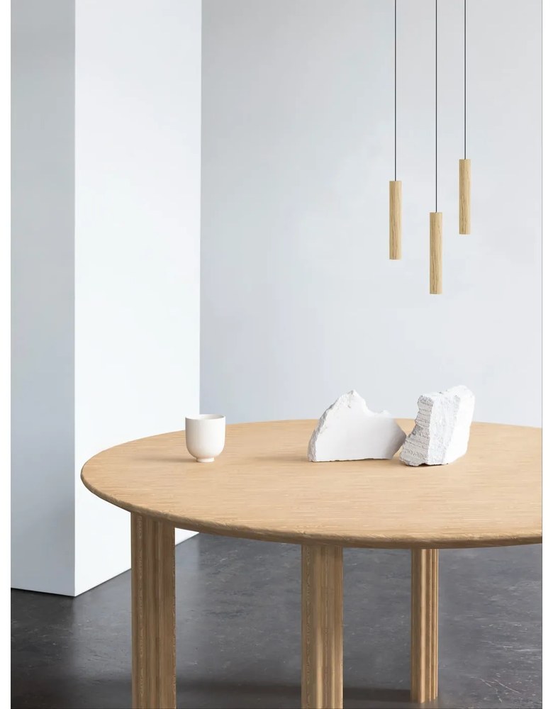 LED висяща лампа с дървен абажур ø 3 cm Chimes - UMAGE