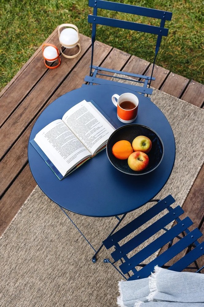 Синьо одеяло със съдържание на памук Лято , 140 x 180 cm Linen - Euromant