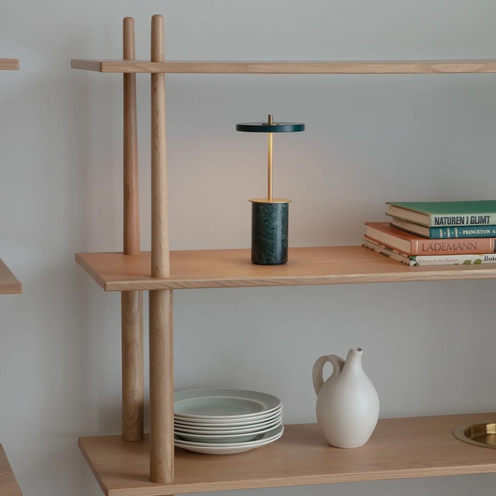 Модулна система от рафтове в дъбов декор в естествен цвят 110x148 cm Stories - UMAGE