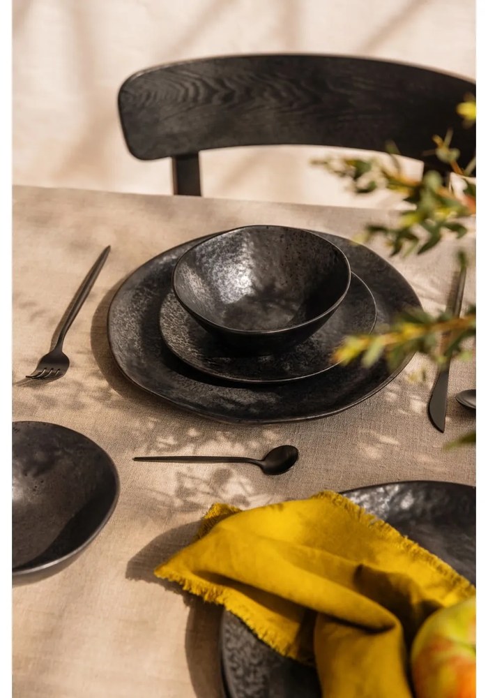 Черен прибори за хранене 16 бр. от неръждаема стомана Modern retro – Premier Housewares