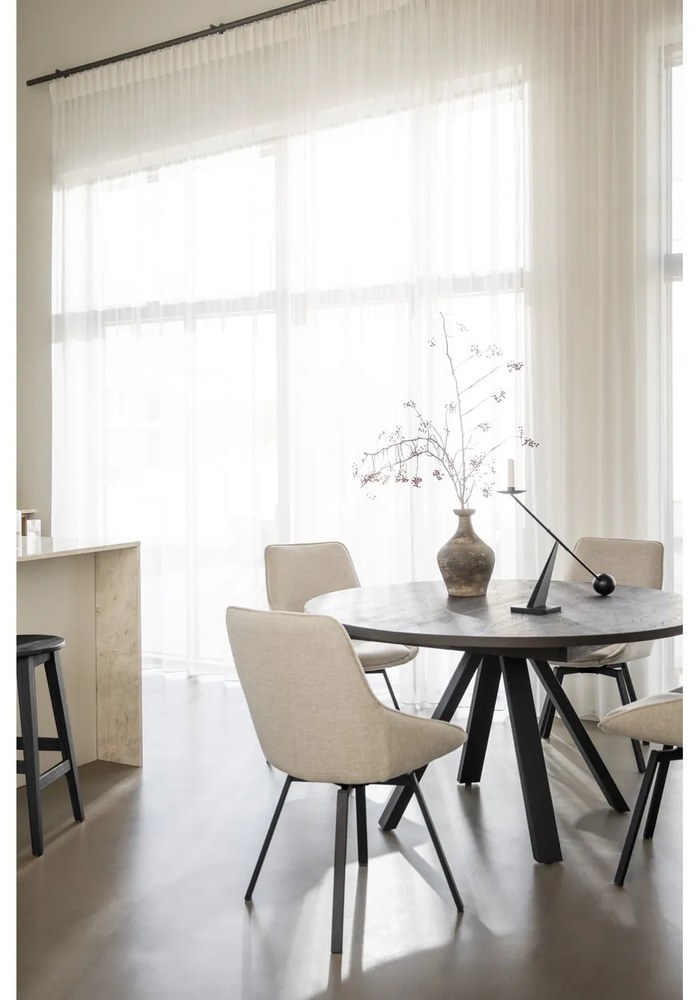 Тъмнокафяви бар столове в комплект 2 бр. от масивен дъб (височина на седалката 65 cm) Austin – Rowico