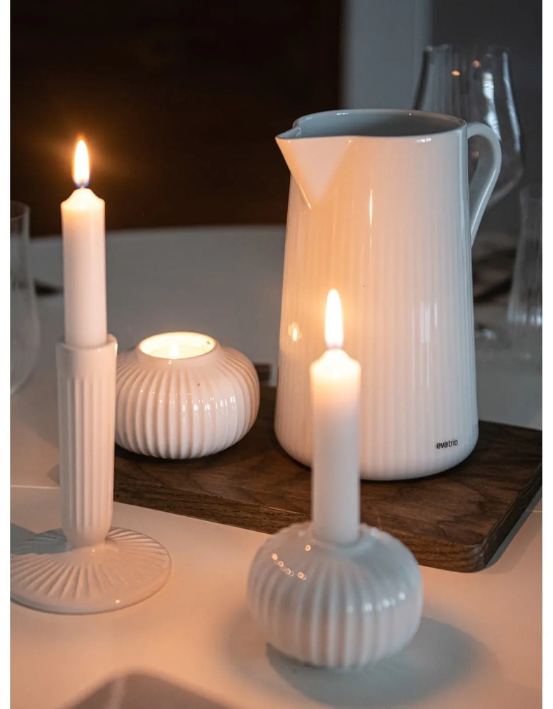 Бял порцеланов свещник Hammershoi за чаена свещ, ⌀ 10 cm Hammershøi - Kähler Design