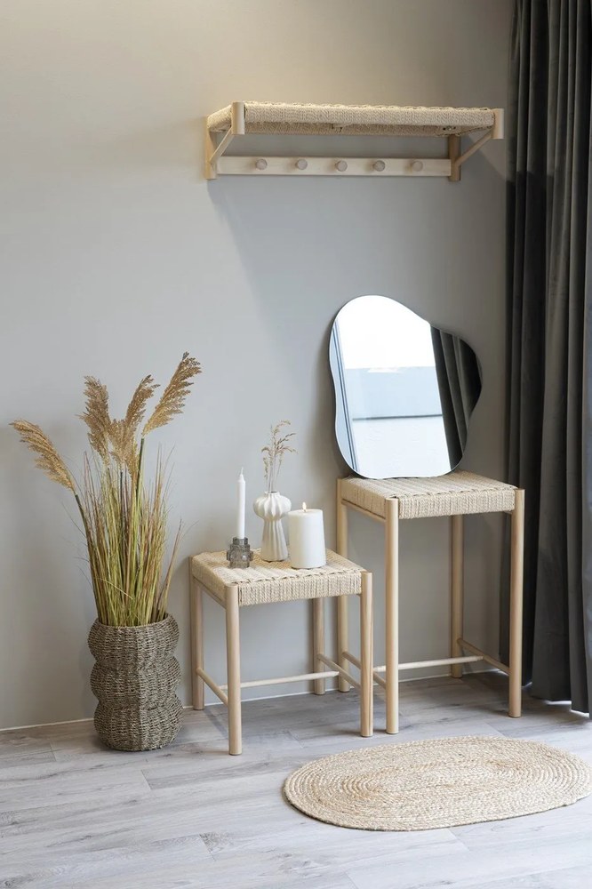 Табуретка от тополова дървесина в естествен цвят Abano - House Nordic