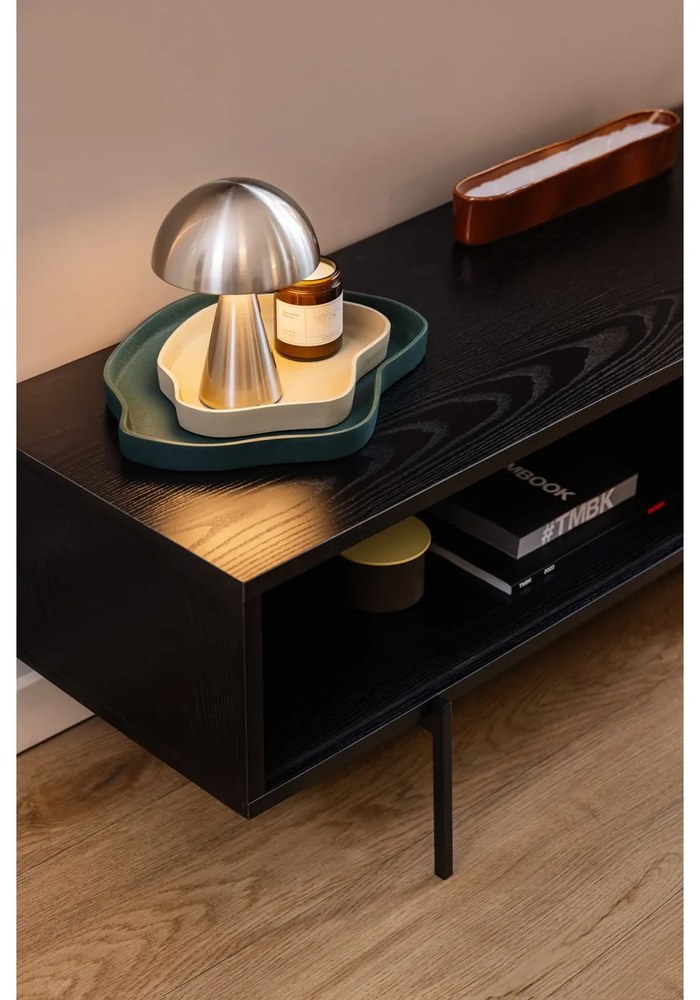 Тъмносива LED затъмняваща се настолна лампа (височина 20 cm) Mush – Hübsch