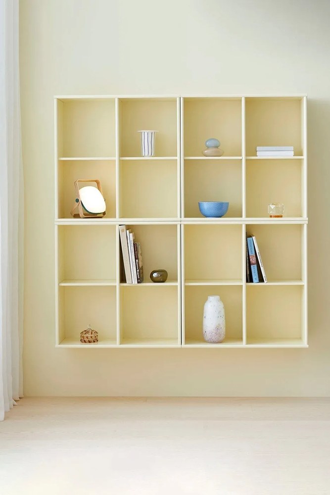 Светложълта висяща библиотека 70x70 cm Mistral – Hammel Furniture