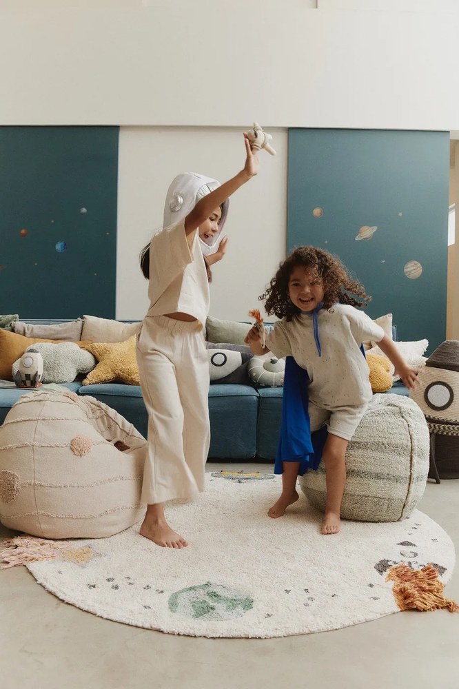 Памучни детски възглавници 2 бр. ø 35 cm Interactive UFO – Lorena Canals