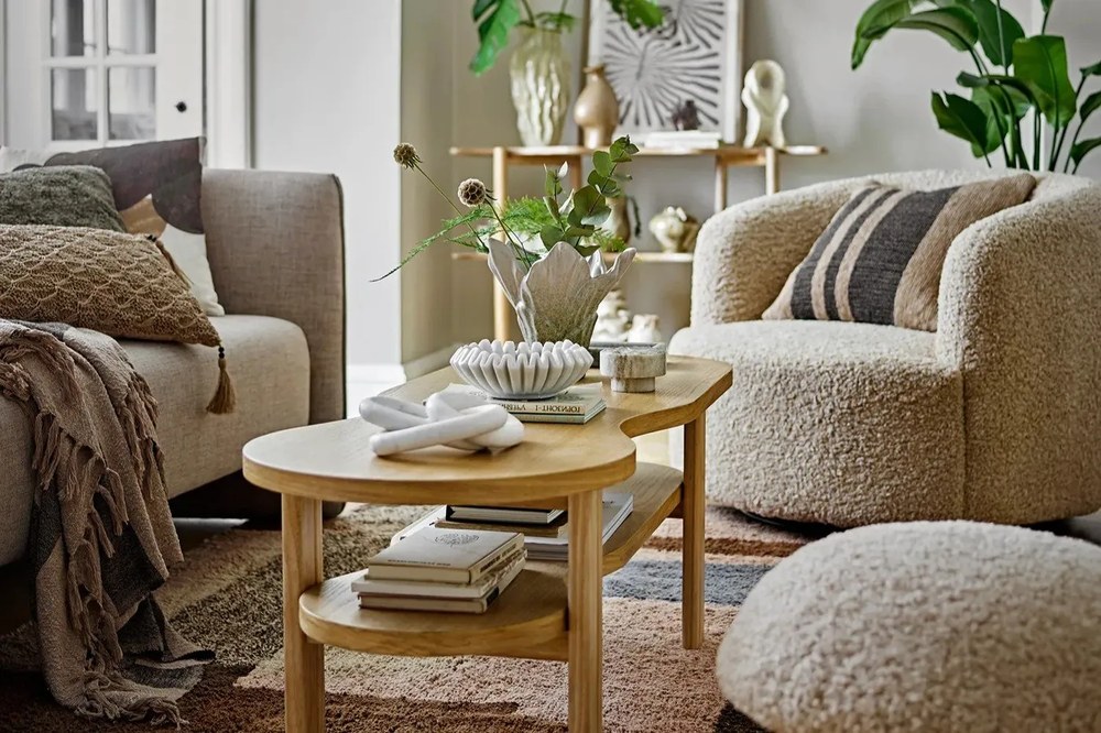 Бежово кресло от букле Bocca – Bloomingville