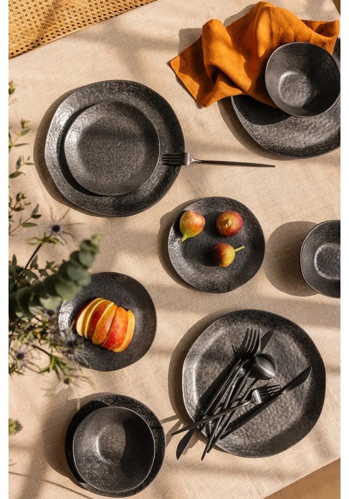 Черен прибори за хранене 16 бр. от неръждаема стомана Modern retro – Premier Housewares