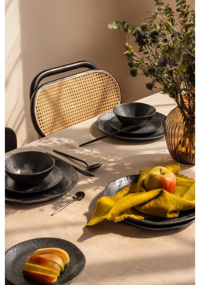 Черен прибори за хранене 16 бр. от неръждаема стомана Modern retro – Premier Housewares